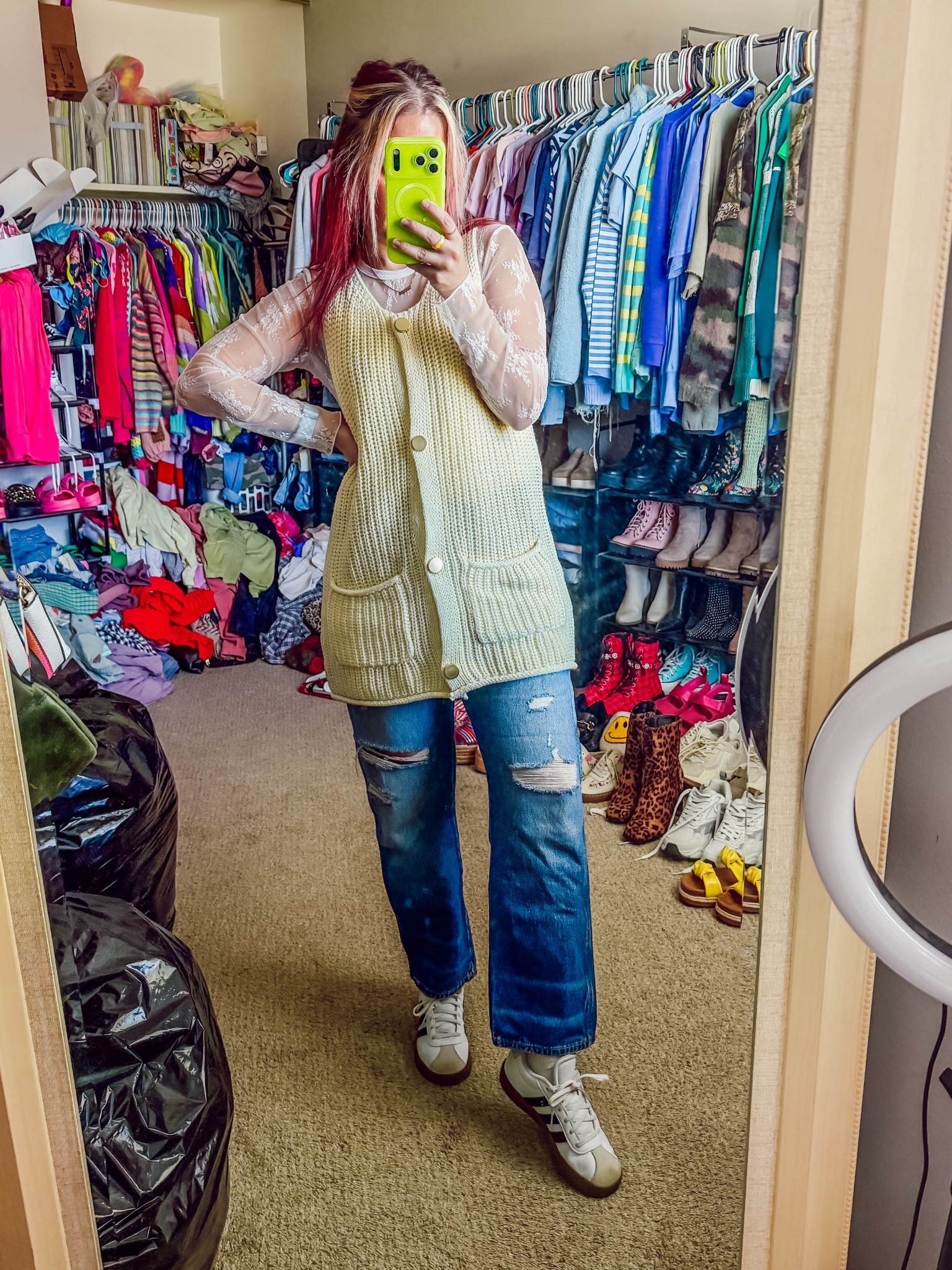 Yesterday’s ootd for my girls bday party! 
Lace top - medium - Amazon 
Vest - s/m - Maurice’s 
Jeans - 8 - target 
Shoes - adidas 
Earrings - Amazon 
Hair clip - Maurice’s 

#LTKmomlife #LTKdayinmylife #LTKootd