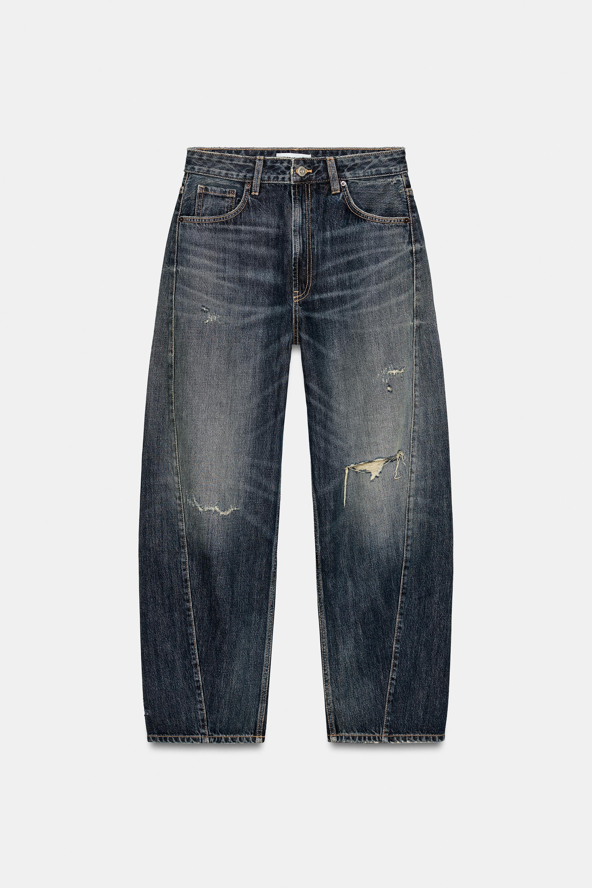 TRF MID-WAIST BAGGY BALLOON JEANS | Zara UK