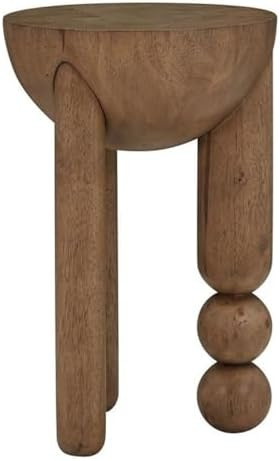 Tov Furniture Morse Cognac Brown Wood Round Accent Table | Amazon (US)