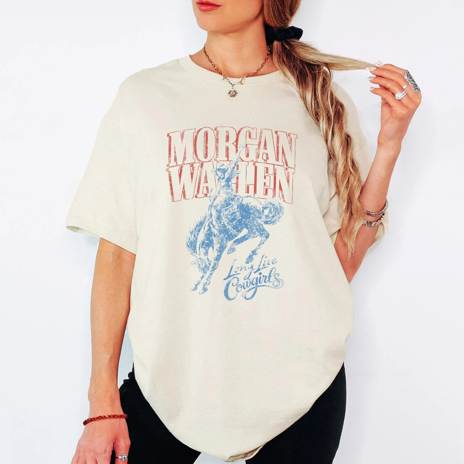Vintage Long Live Cowgirls T-Shirt, Singer Country Music Tee, Morgan Merch Tee, Wallen Fan Gift M... | Walmart (US)