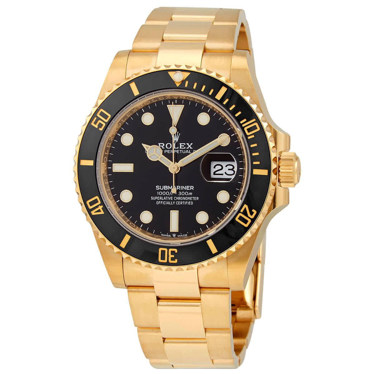 Submariner Black Dial 18K Yellow Gold Oyster Bracelet Automatic Men's Watch 126618LNBKSO | Jomashop.com & JomaDeals.com