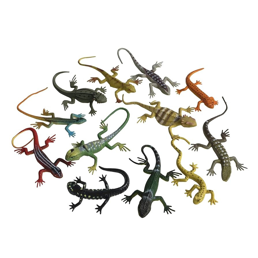 Plastic Lizard Toys Artificial Model Reptile Realistic Rubber Lizard Animal Figures for Halloween... | Amazon (US)