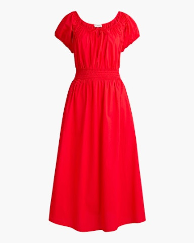 Red puff sleeve midi dress 

#LTKSaleAlert #LTKSeasonal