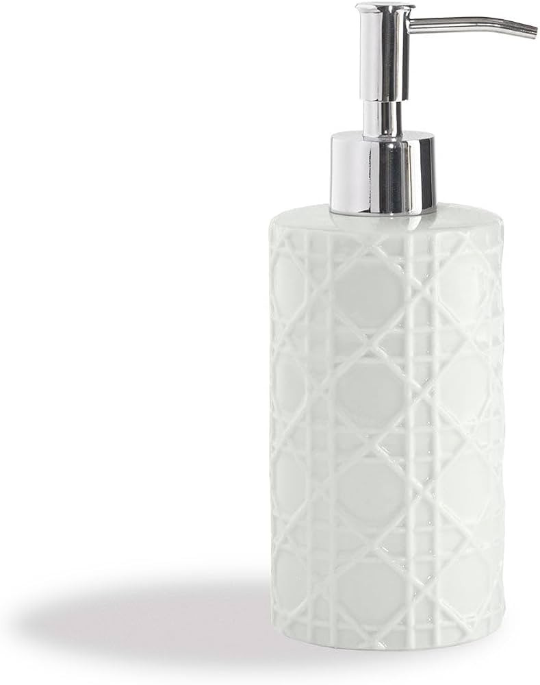 Kassatex ARN-LD Rattan Lotion Dispenser, White | Amazon (US)