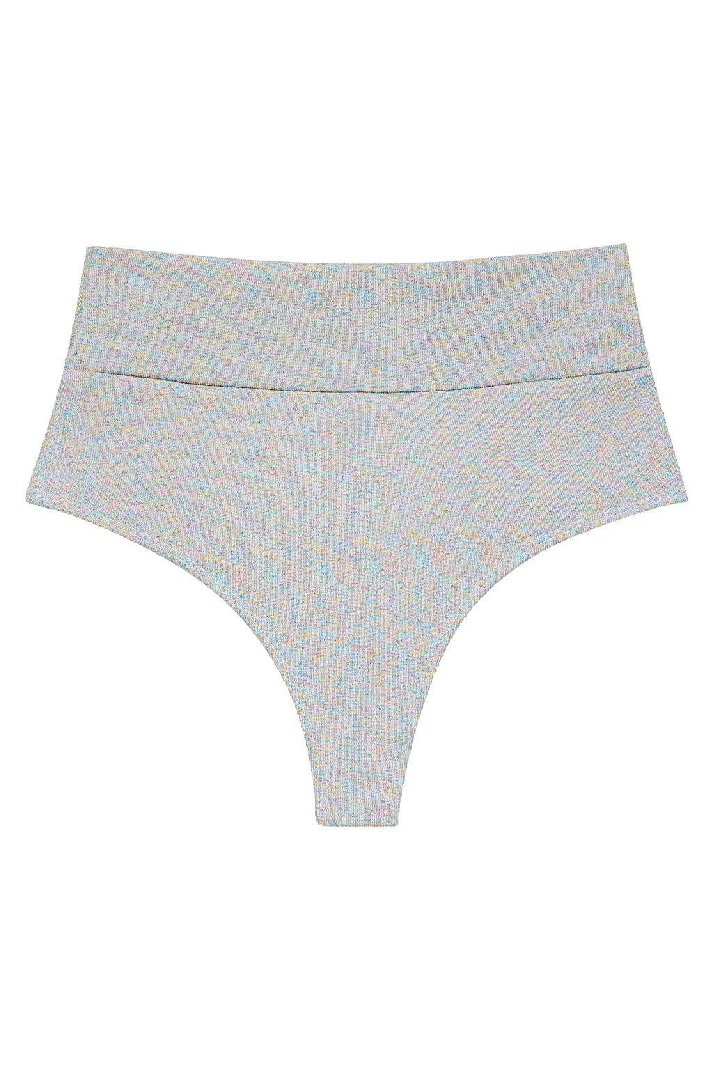 Disco Sparkle Added Coverage High Rise Bikini Bottom | Montce