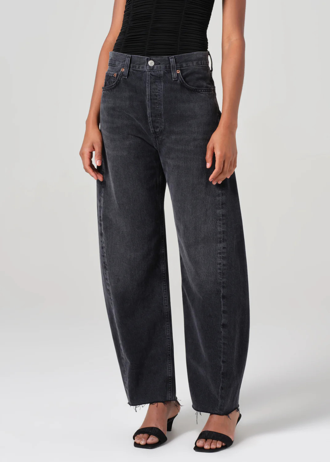 Luna High Rise Pieced Taper in Posses | AGOLDE