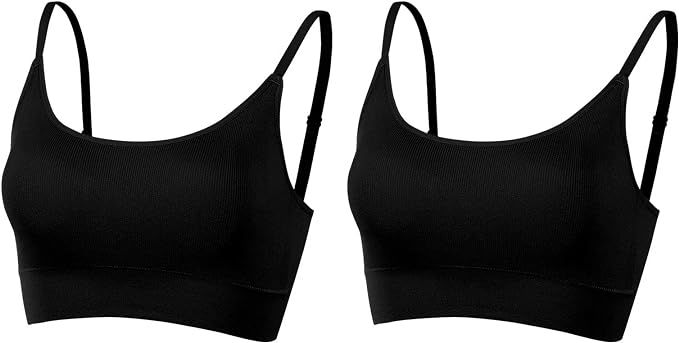 AMRIY Womens Sports Bras for Women Medium Support Wireless Bra Padded Bralettes for Women | Amazon (US)
