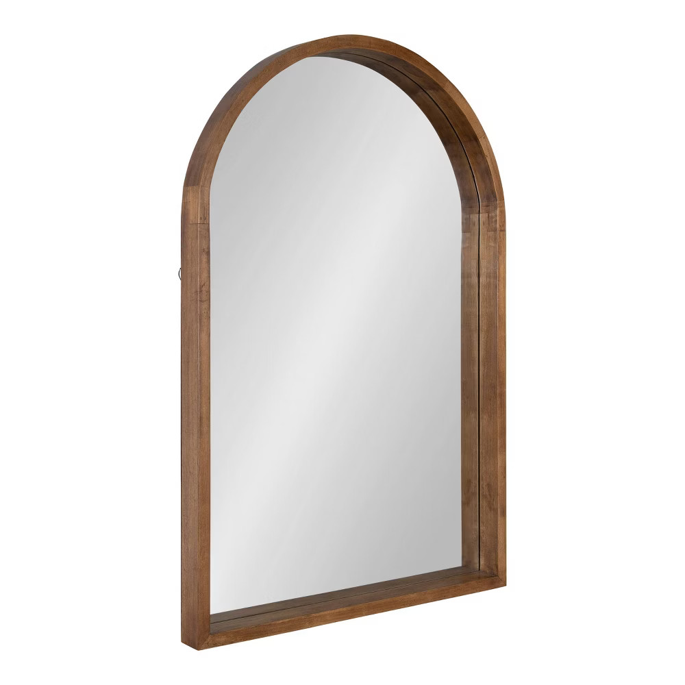 24"" x 36"" Hutton Arch Wall Mirror Rustic Brown - Kate & Laurel All Things Decor | Target