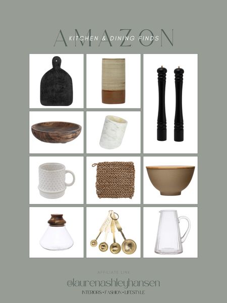 Amazon kitchen finds! I love the finishes of these pieces—they all have a very organic look to them. With us having a white kitchen, I love to warm the space up with darker tones and moodier finds! 

#LTKfindsunder50 #LTKstyletip #LTKhome