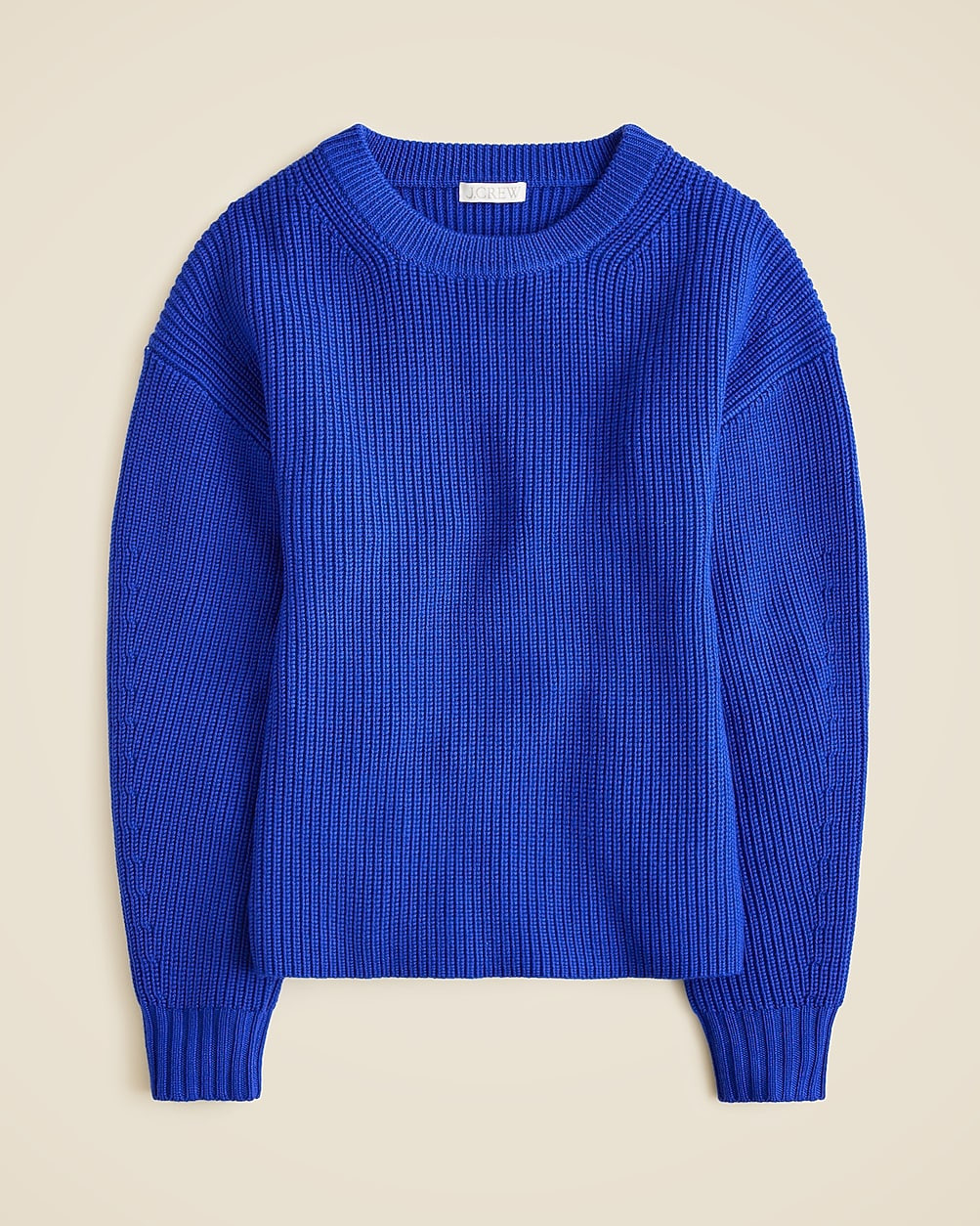 Fitted-waist crewneck sweater in ribbed merino wool | J. Crew US