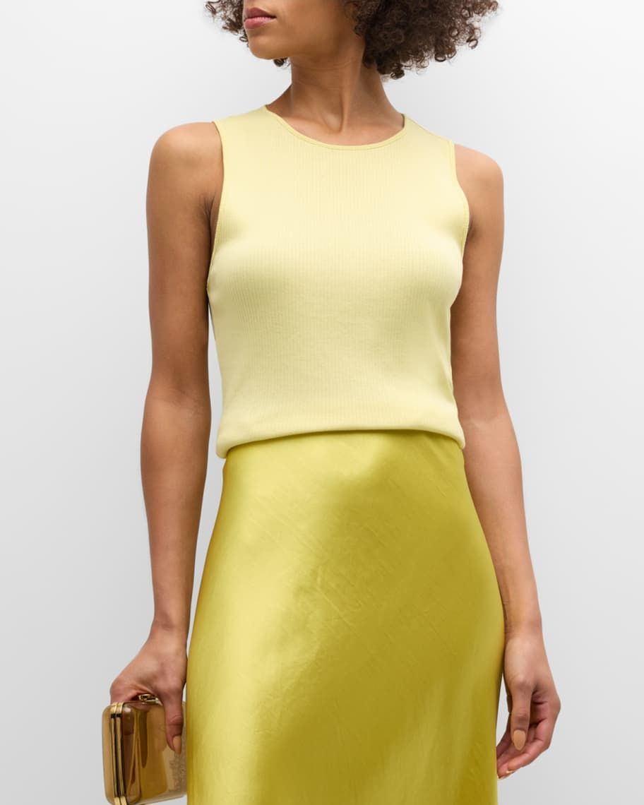 Vince Cotton Rib Shell Top | Neiman Marcus