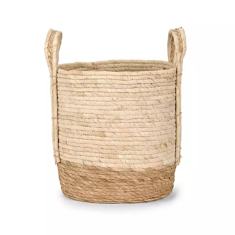 New! Small Dark Natural Base Basket | Kirklands