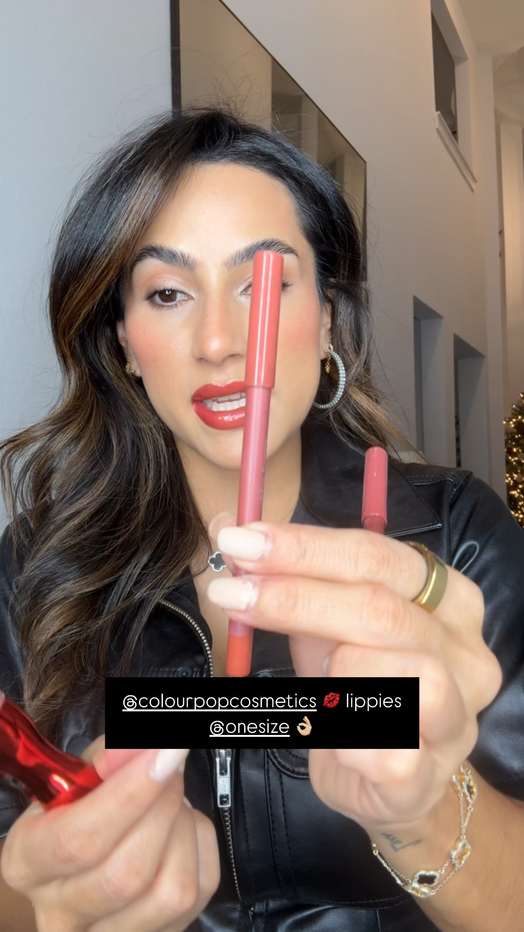 Lips coulourpoo pencils in “love bug” and “bichette” and One Size 

#LTKBeauty #LTKHoliday