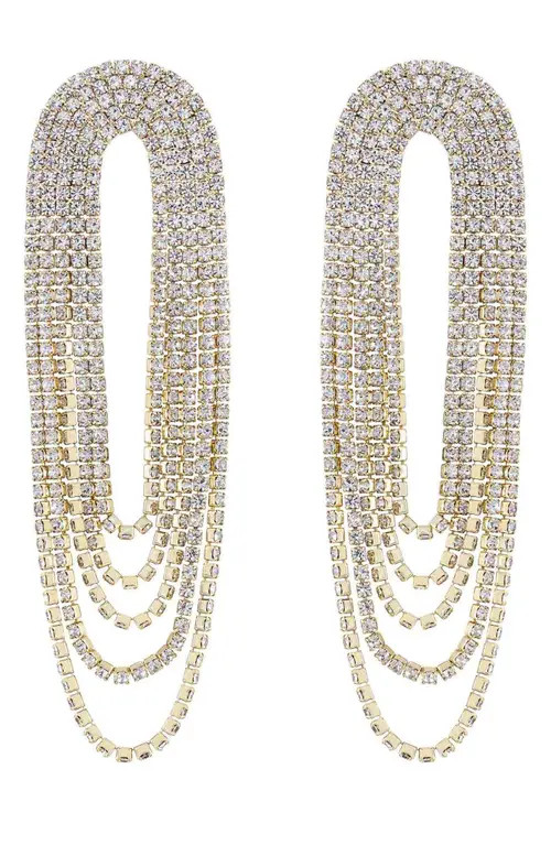 Ettika Crystal Chandelier Earrings in Gold at Nordstrom | Nordstrom