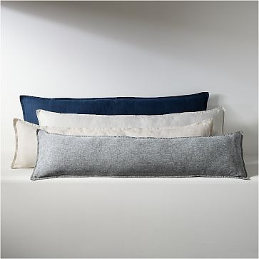 European Flax Linen Oversized Lumbar Pillow Cover | West Elm (US)