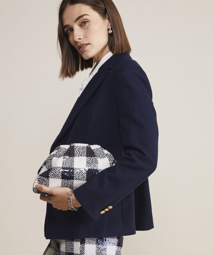 Sequin Check Clutch | vineyard vines
