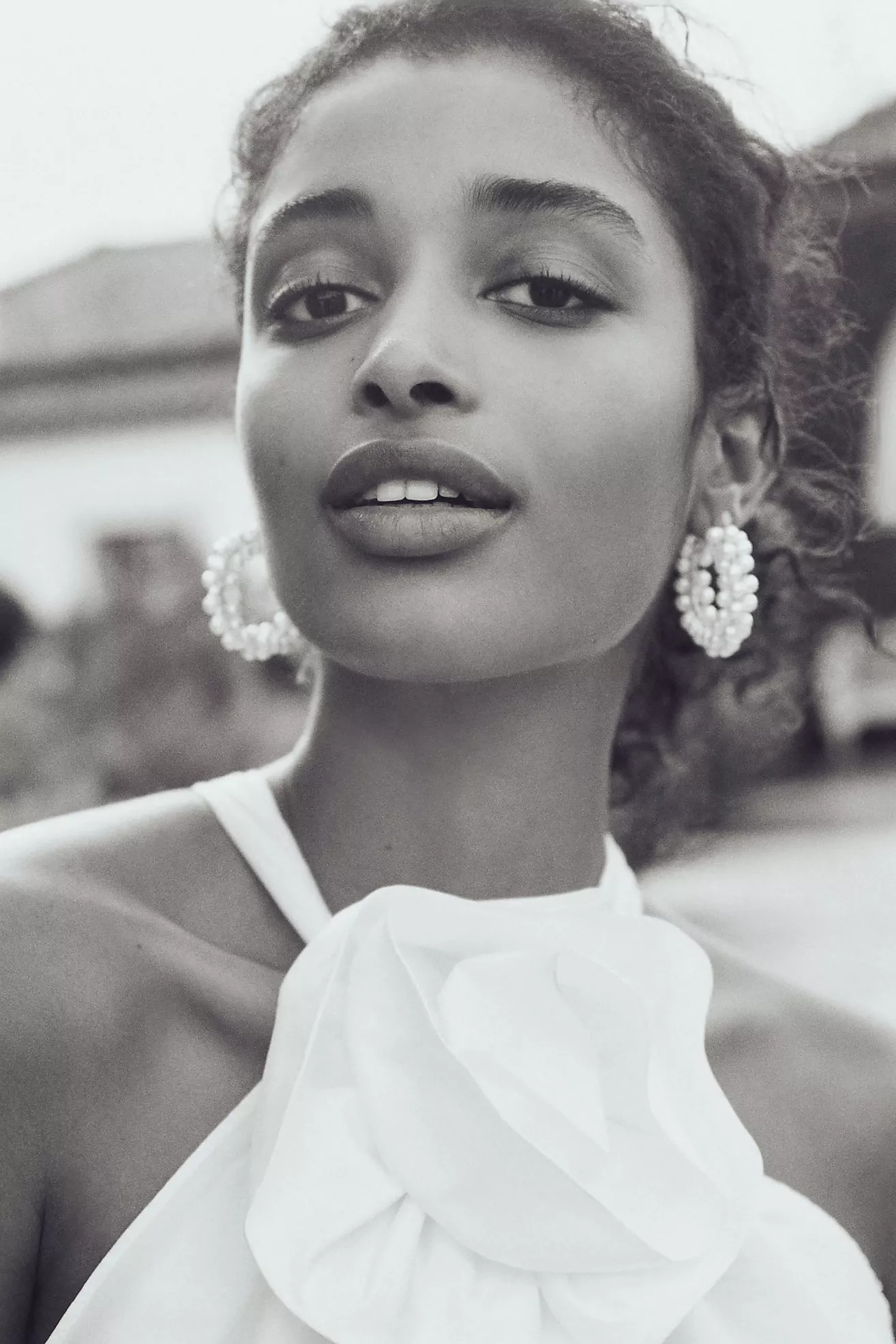 Clustered Pearl Hoop Earrings | Anthropologie (US)