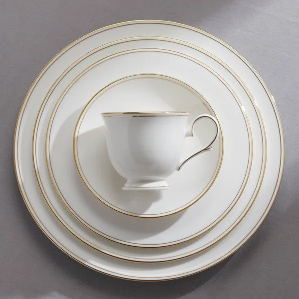 Lenox Federal Gold Bone China 5 Piece Place Setting, Service for 1 | Wayfair North America