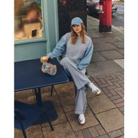 River Island Womens Grey Denim Hybrid Sweatshirt | River Island UK & IE