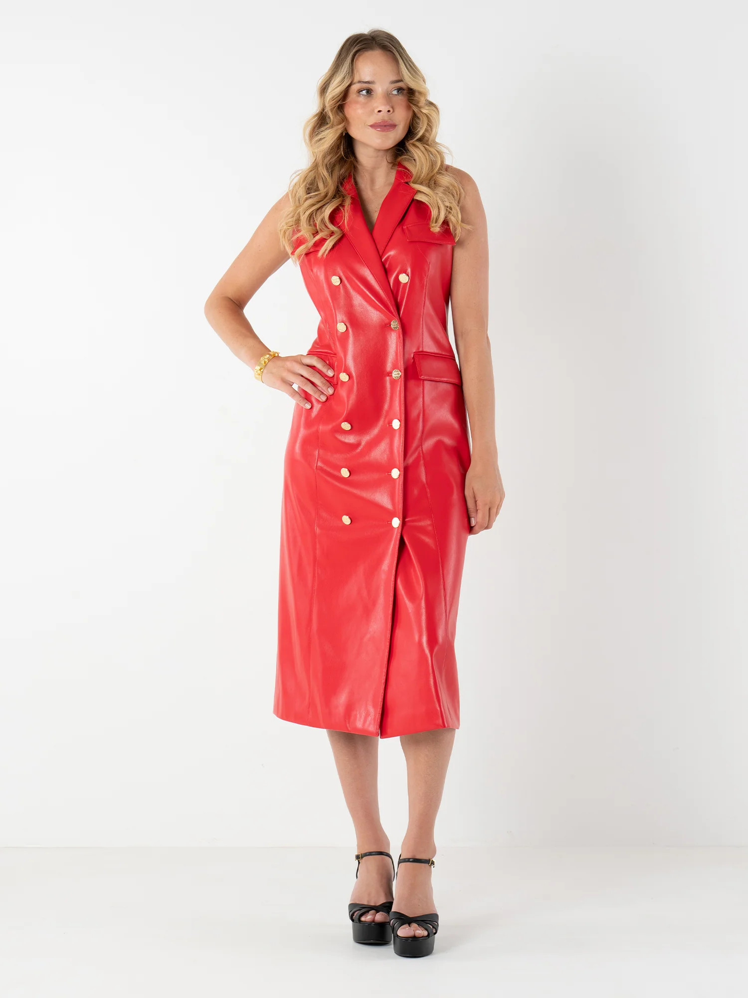 Kelly Dress in High Risk Red | Emily McCarthy