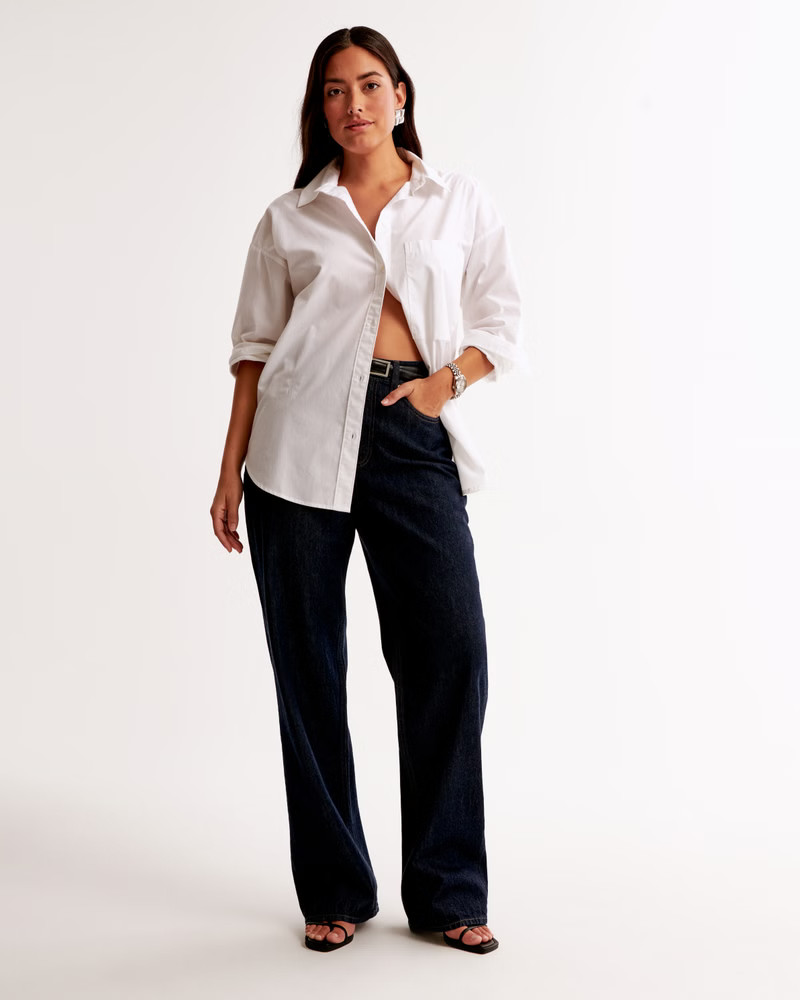 Women's Curve Love High Rise Wide Leg Jean | Women's Bottoms | Abercrombie.com | Abercrombie & Fitch (US)