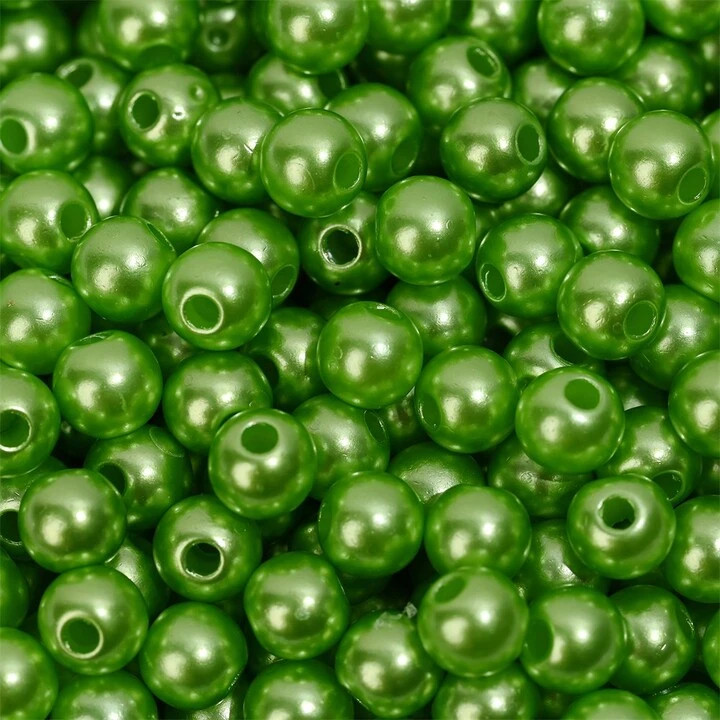 Conjunto De 100 Peças Pérolas Soltas Abs Verdes Imitando Pérola De 8mm, Separadores De Pérola... | SHEIN