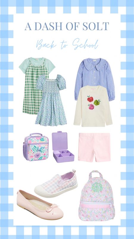 Back to school shopping for preschool girls! A few cute new dresses and tops, shorts for under dresses, shoes, backpack and lunch/snack bag! 

Back to school, school clothes, preschool, girl clothing, backpack, lunch bag, little girl shoes, gingham, stripes, preppy, preppy style, classic style, timeless style, preppy fashion

#LTKkids #LTKSeasonal #LTKBacktoSchool