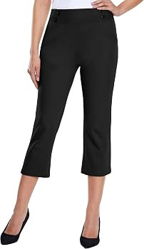 Willit Women's Capri Pants Yoga Dress Capri Stretch | Amazon (US)