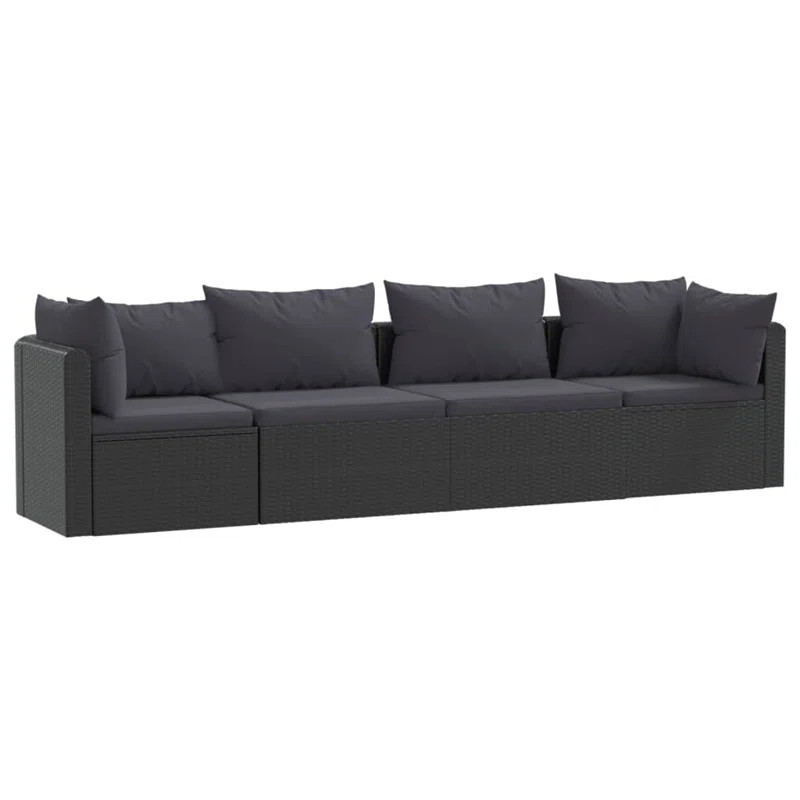 Sessa 110.2" Wide Rectangle Patio Sofa with Cushions | Wayfair North America