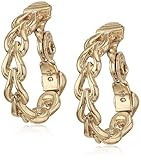 Anne Klein Clip On Link Hoop Earrings, Gold Tone | Amazon (US)