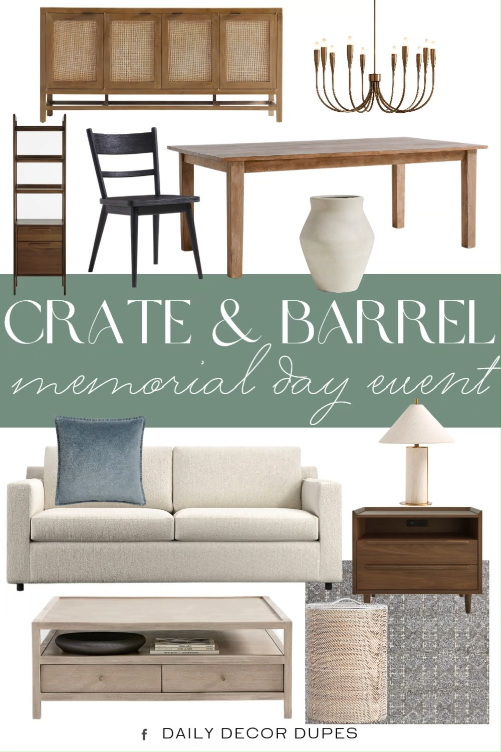 Crate & Barrel Memorial Day Event. Up to 60% OFF. Modern Furniture Deals. Seasonal Savings Event. Designer Looks for Less. Home Essentials Sale. Limited-Time 60% Off Event. Limited-Time Home Sale. 

Home more affordable option find copy cat similar look for less budget friendly affordable cheap cheaper beautiful pretty. Clearance sale coupon code discount code promo code luxury lookalike look a like Inspo inspiration inspired by idea ideas Love like these? I share multiple every day in my FB group.
#crateandbarrelinspired #memorialdaysale #furnituresale #salealert #upto60off #furniturefinds #seasonalsale #homeinspo #modernhome 

 #LTKHome #LTKSaleAlert