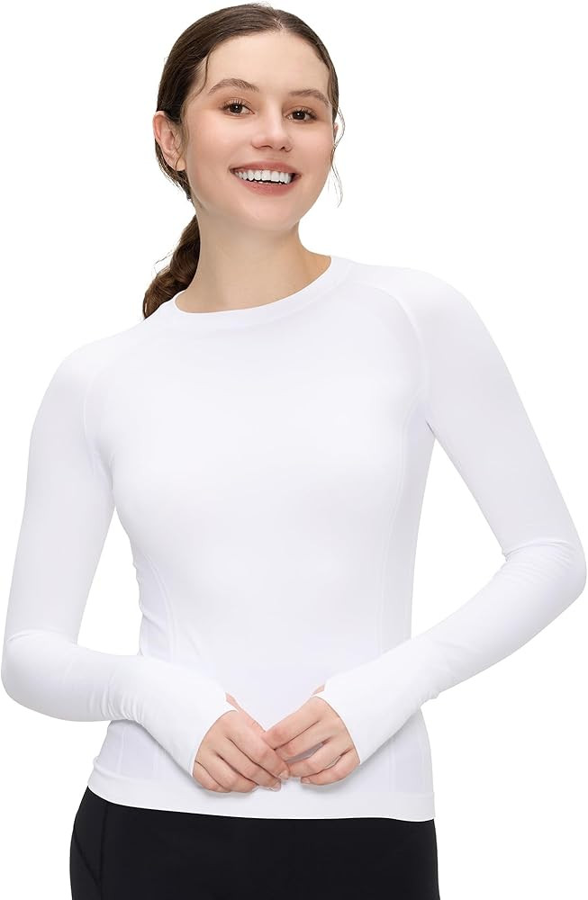 Long Sleeve Workout Tops for Women, Compression Shirt, Sports Running Shirt Breathable Athletic T... | Amazon (US)