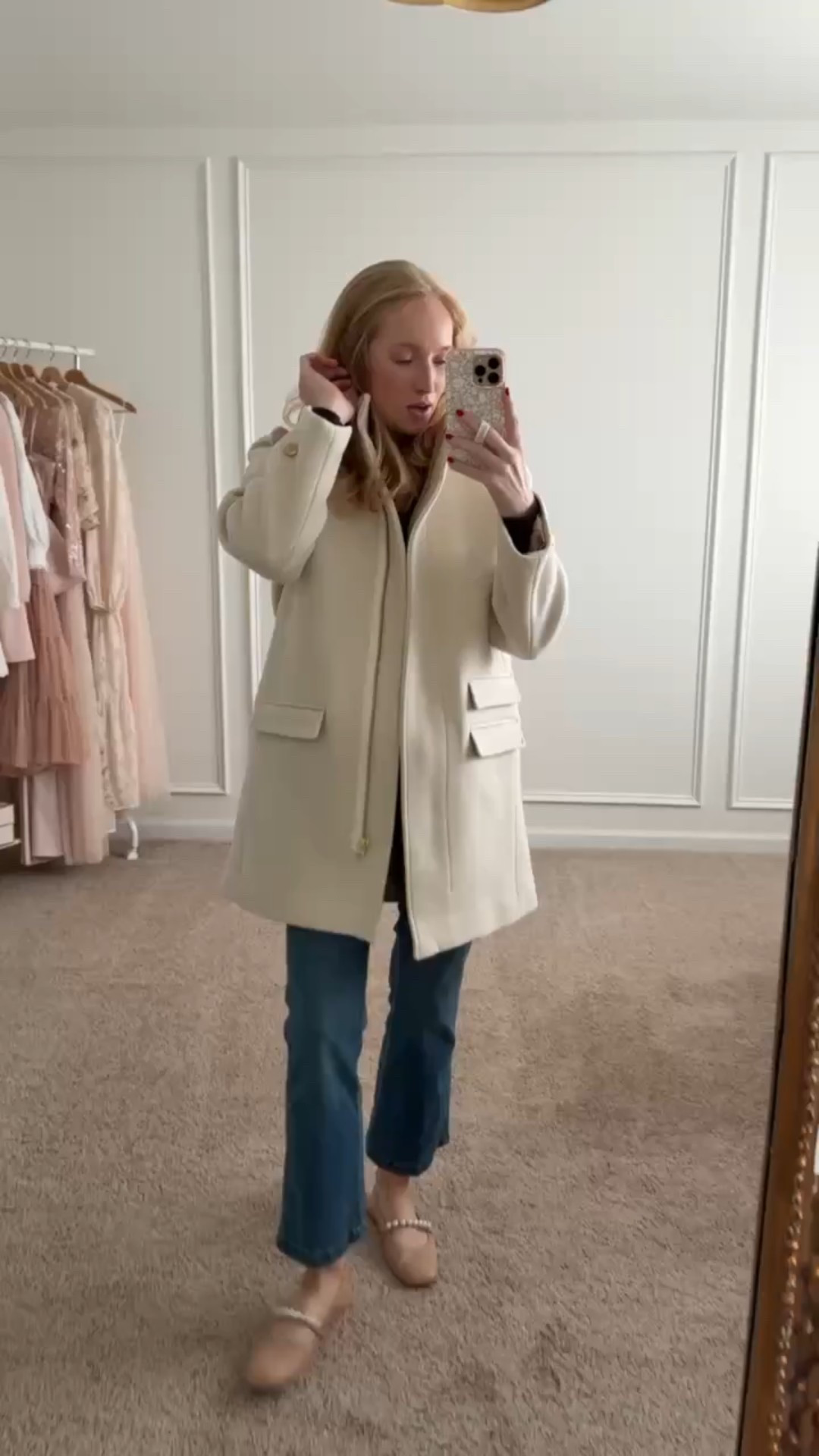 Resharing this gorgeous wool coat because it’s on sale 40% off! Such a great price for a good quality coat. It runs roomy I’m wearing a size 4 here and could size down for a closet fit  

#LTKCyberWeek #LTKSeasonal #LTKSaleAlert