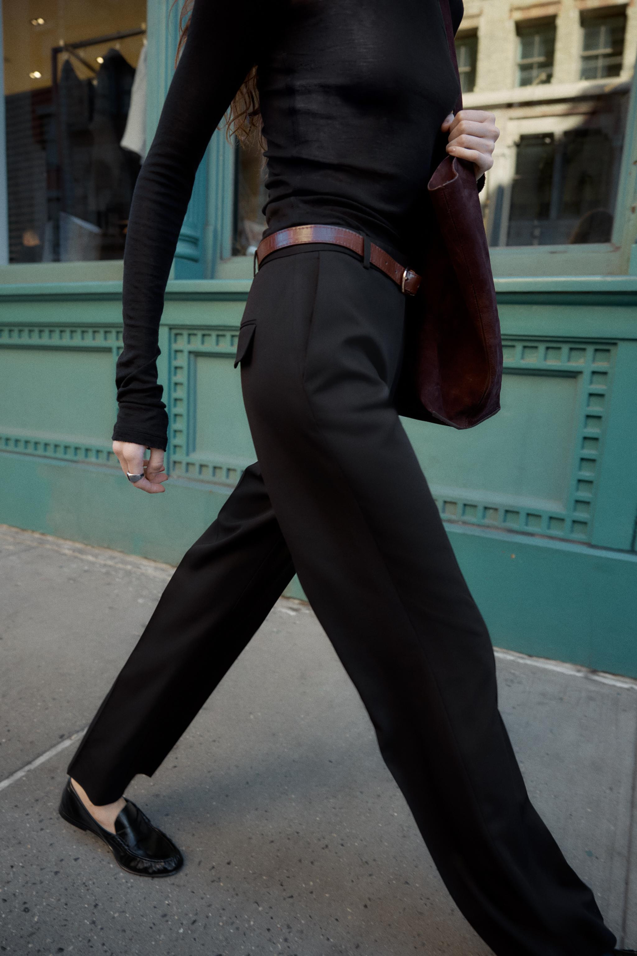 STRAIGHT TROUSERS WITH BELT | Zara AU