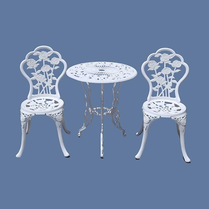 KAILI Outdoor Furniture Bistro Set with Rose Pattern 1 Table 2 Chairs for Garden Patio Porch (Ros... | Amazon (US)