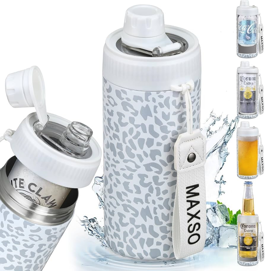 MAXSO Sealed Can Cooler Fizz Lid Can Cover for 12 oz Regular, Slim Skinny Cans & As Thermal Bottl... | Amazon (US)