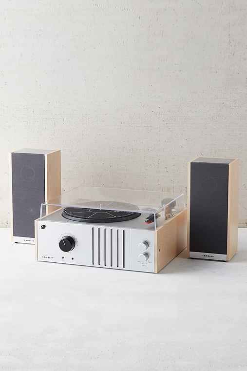 Crosley Vinyl Record Player + Detachable Speakers Set,SILVER,ONE SIZE | Urban Outfitters US