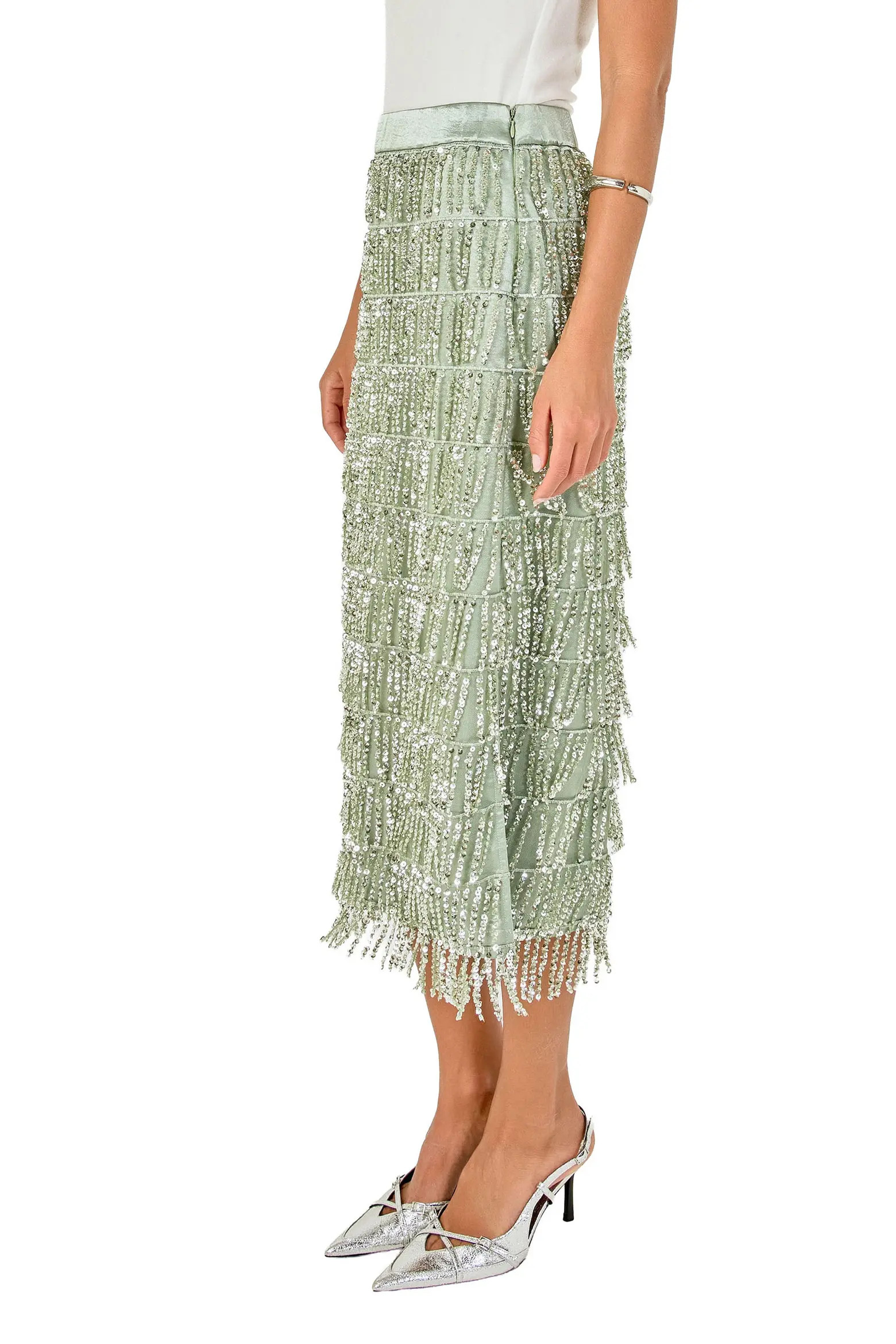Endless Rose Sequin Tassel Midi Skirt (Women) | Nordstrom | Nordstrom