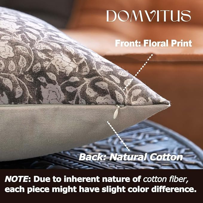 DOMVITUS Floral Pillow Covers 18x18, Throw Pillows for Couch, Floral Print Pillow Cover, Decorati... | Amazon (US)