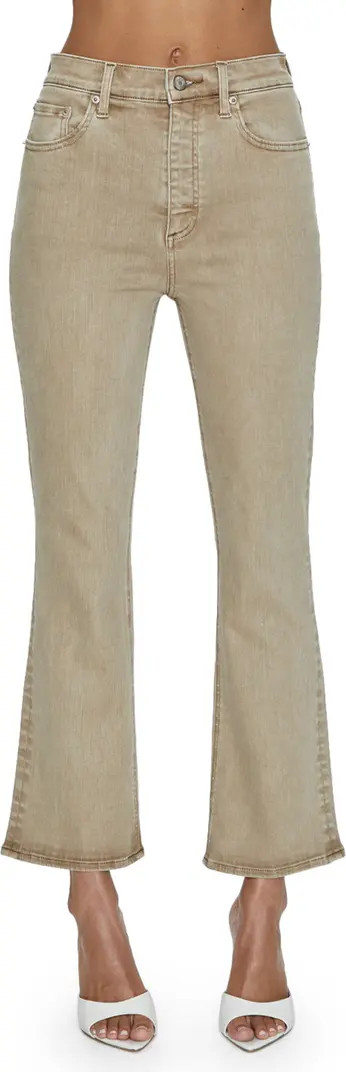 Lennon High Waist Raw Hem Crop Bootcut Jeans | Nordstrom