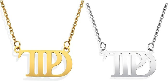 2 Music TTPD Necklaces, Men's and Women's Stainless Steel English Letter Necklaces for Music Sing... | Amazon (US)