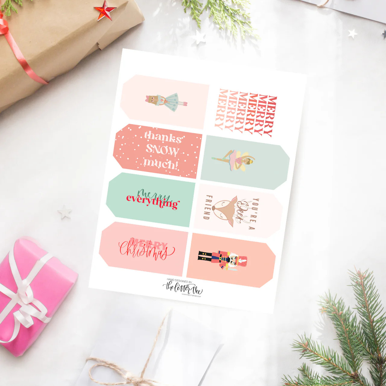 Christmas Tags | Printable tags | The Letter Vee