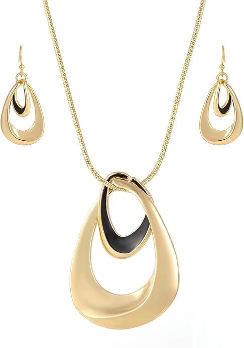 Madison Tyler Classic Jewelry Collection | Silver Teardrop Necklace with 18" Inch Snake Chain and... | Amazon (US)