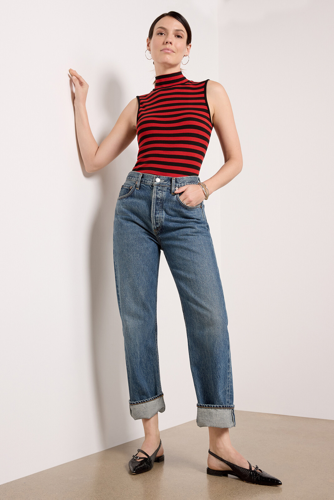 Fran Cuffed Straight Jean | Evereve