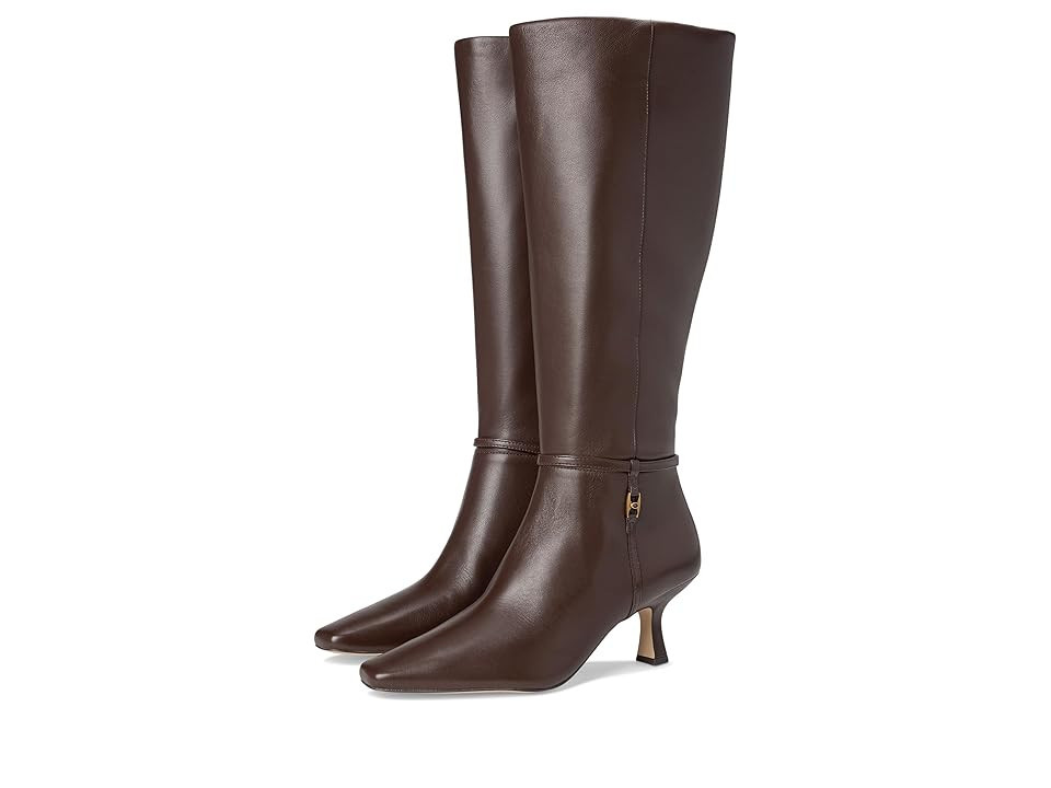 COACH Raquel Leather Boots II Women's Boots Maple : 7.5 M | Zappos