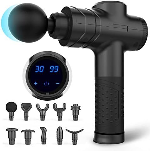 Massage Gun Deep Tissue, Muscle Percussion Back Neck Head Handheld Hammer Massager for Athletes, ... | Amazon (US)