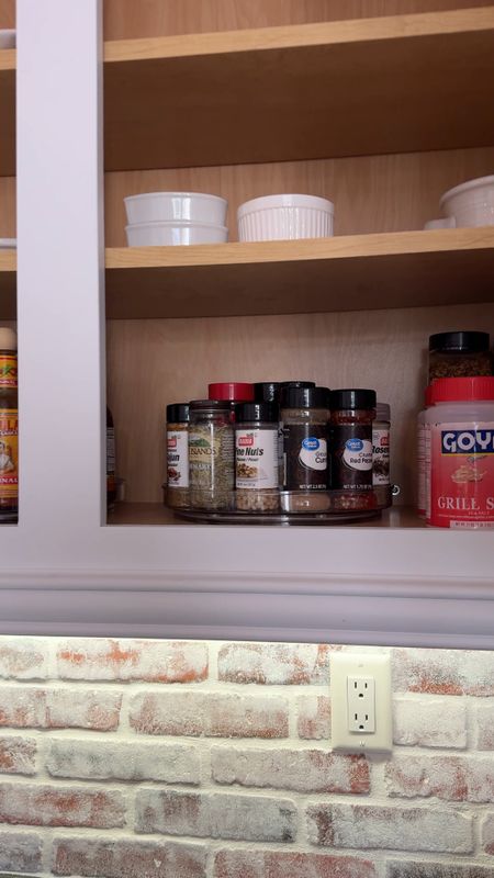 Lazy Susan’s are an inexpensive simple solution for spices and condiments. Home organization, kitchen organization 

#LTKhome #LTKVideo #LTKfindsunder50