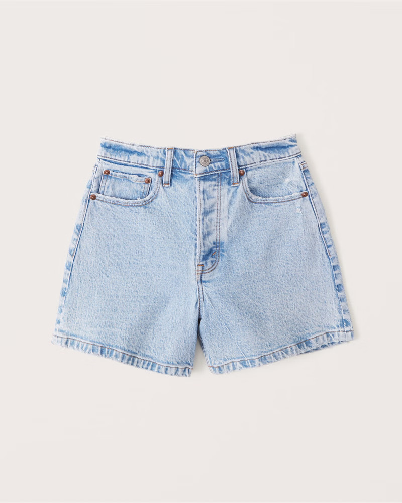 Women's Curve Love High Rise Dad Shorts | Women's Bottoms | Abercrombie.com | Abercrombie & Fitch (US)