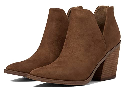 Steve Madden Alyse Bootie for Women - Suede Upper with Pointy Toe, Cushioned Footbed, Chic and Chunky Heel Chestnut 8.5 M | Amazon (US)