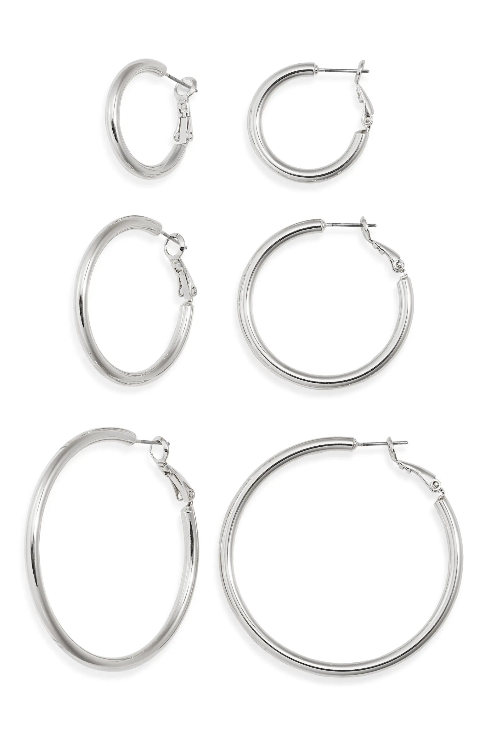 Set of 3 MediumEssential Hoop Earrings (Women) | Nordstrom | Nordstrom